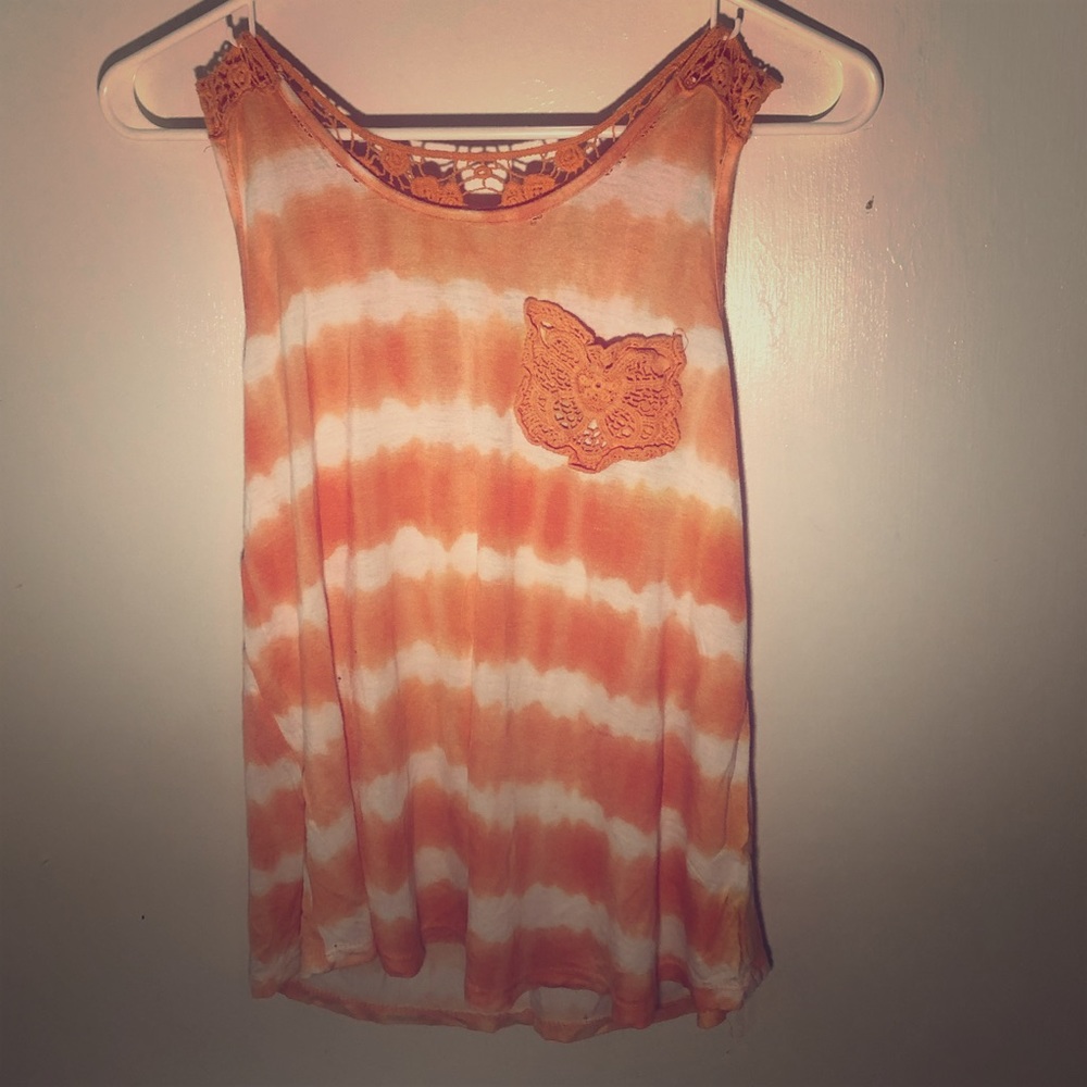 Rue21- Tie-dye Striped Tank Top